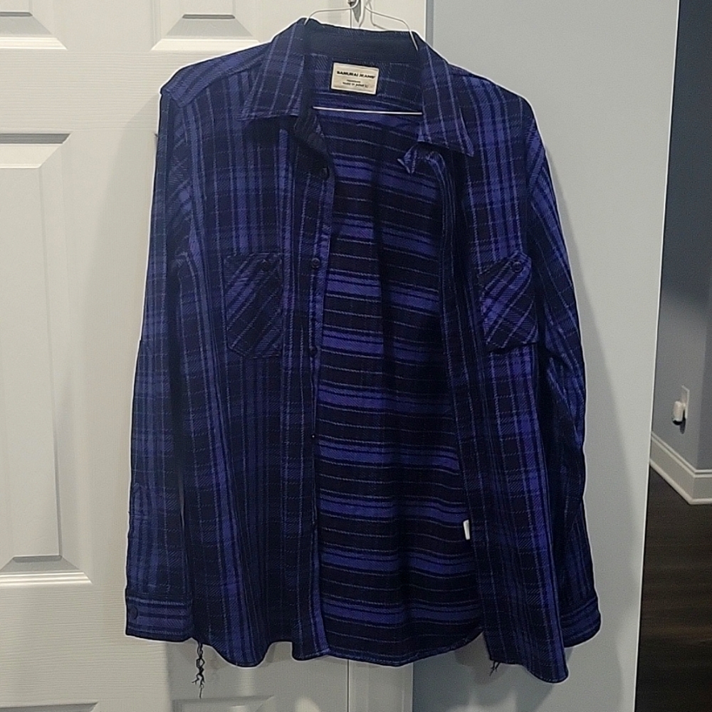 Samurai jeans long sleeve button up shirt